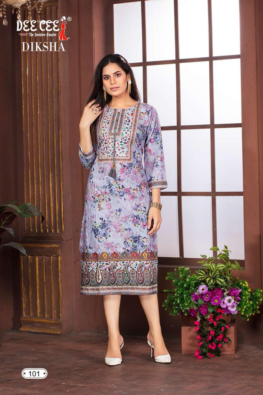 Diksha By Deecee A Line Printed Kurtis Wholesale Clothing Suppliers In India